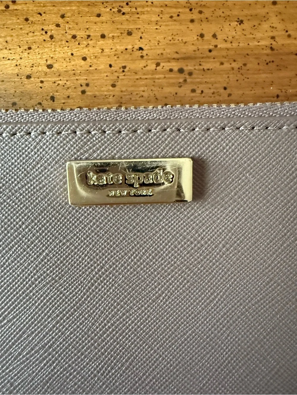 Kate Spade Taupe Card Case with Keyring